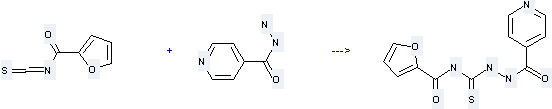 Furancarbonyl isothiocyanate can be used to produce 4-(furan-2-carbonyl)-1-isonicotinoyl thiosemicarbazide with isonicotinic acid hydrazide